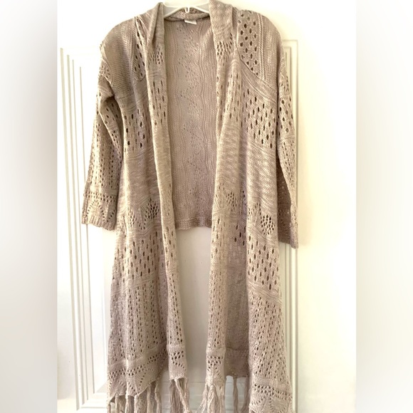 Bell Dini Stone Viscose long Cardi Sweater Shawl Small - Picture 1 of 5